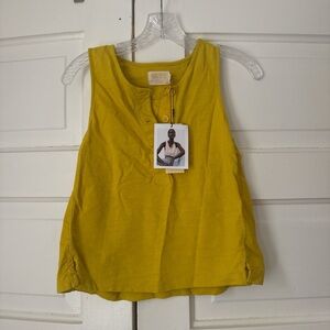 Nation LTD Mustard Crop Top
